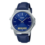 CASIO GENERAL MTP-VC01L-2EUDF-P BLUE LEATHER STRAP MEN WATCH