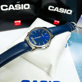CASIO GENERAL MTP-VC01L-2EUDF BLUE LEATHER STRAP MEN'S WATCH