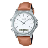 CASIO GENERAL MTP-VC01L-7EUDF-P BROWN LEATHER MEN WATCH