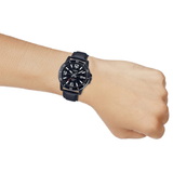 Casio General Black Dial And Leather Strap Men Watch MTP-VD01BL-1BVUDF-P