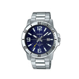 Casio Enticer Chronograph Silver Stainless Steel Strap Men Watch MTP-VD01D-2BVUDF-P