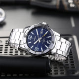 Casio Enticer Chronograph Silver Stainless Steel Strap Men Watch MTP-VD01D-2BVUDF-P