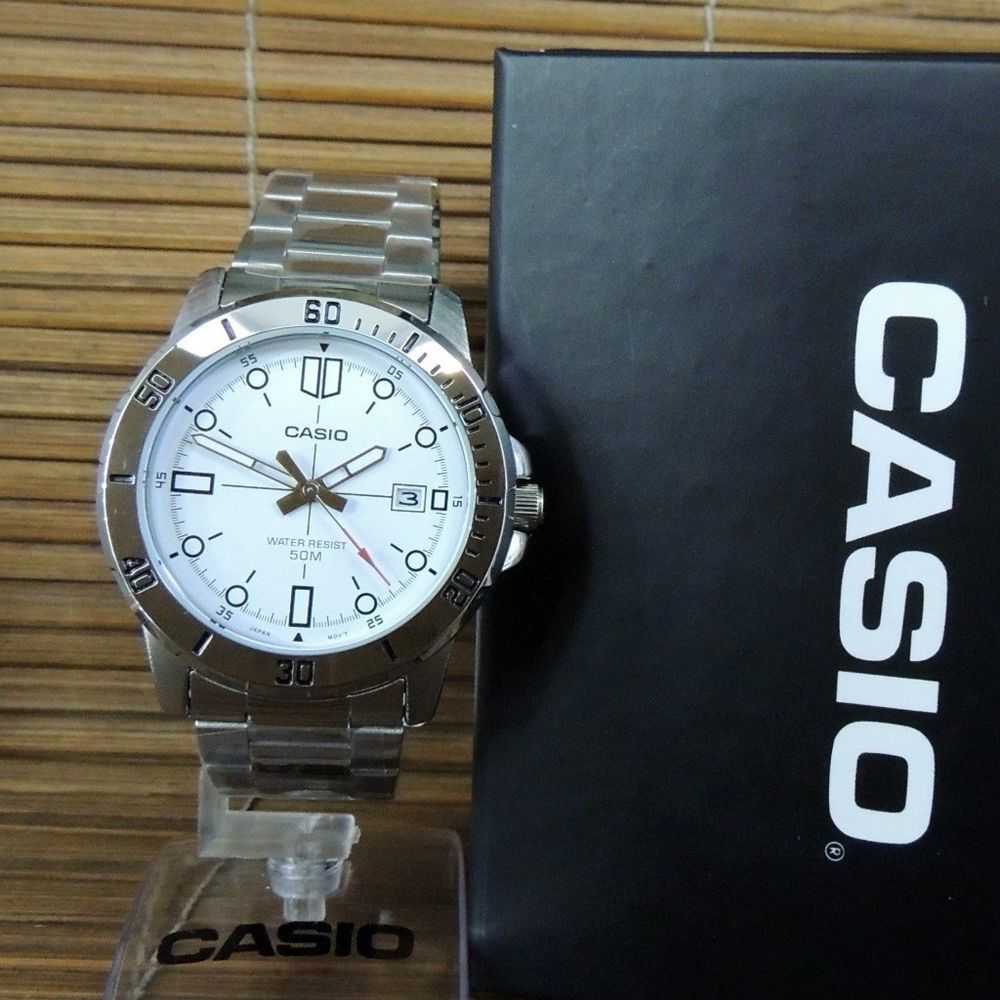 CASIO GENERAL MTP-VD01D-7EVUDF SILVER STAINLESS STEEL MEN'S WATCH - H2 Hub Watches