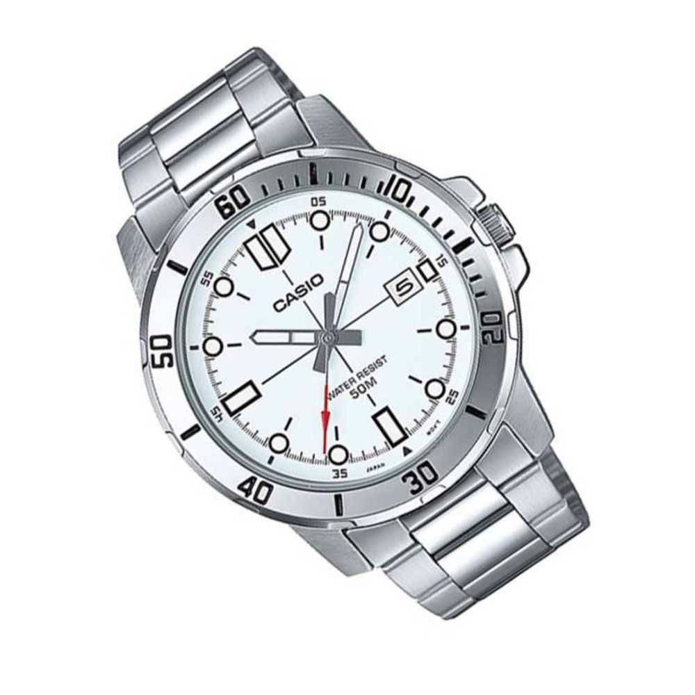 CASIO GENERAL MTP-VD01D-7EVUDF SILVER STAINLESS STEEL MEN'S WATCH - H2 Hub Watches