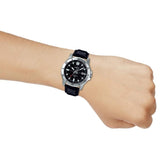 Casio General Black Leather Strap Unisex Watch MTP-VD01L-1EVUDF-P