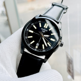 Casio General Analog Black Leather Strap Men Watch MTP-VD02BL-1EUDF-P
