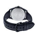 Casio General Analog Black Leather Strap Men Watch MTP-VD02BL-1EUDF-P