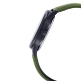 CASIO ANALOG MTP-VD02BL-3EUDF GREEN LEATHER MEN WATCH