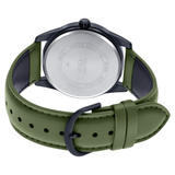CASIO ANALOG MTP-VD02BL-3EUDF GREEN LEATHER MEN WATCH