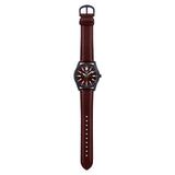 CASIO GENERAL MTP-VD02BL-5EUDF RED LEATHER MEN'S WATCH