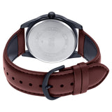 CASIO GENERAL MTP-VD02BL-5EUDF RED LEATHER MEN'S WATCH