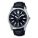 CASIO GENERAL MTP-VD02L-1EUDF-P BLACK LEATHER MEN WATCH