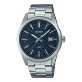 Casio General Blue Dial Silver Stainless Steel Unisex Watch MTP-VD03D-2AUDF