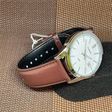 Casio General White Dial Bordeaux Leather Strap Unisex Watch MTP-VD03L-5AUDF-P
