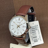 Casio General White Dial Bordeaux Leather Strap Unisex Watch MTP-VD03L-5AUDF-P