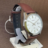 Casio General White Dial Bordeaux Leather Strap Unisex Watch MTP-VD03L-5AUDF-P