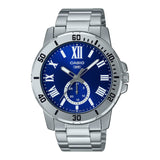 Casio General Blue Dial With Silver Stainless Steel Men Watch MTP-VD200D-2BUDF