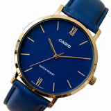 CASIO GENERAL MTP-VT01GL-2B2UDF QUARTZ BLUE LEATHER MEN'S WATCH