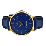 CASIO GENERAL MTP-VT01GL-2B2UDF QUARTZ BLUE LEATHER MEN'S WATCH
