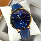 Casio General Quartz Blue Leather Strap Men Watch MTP-VT01GL-2B2UDF-P