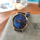 Casio General Quartz Blue Leather Strap Men Watch MTP-VT01GL-2B2UDF-P