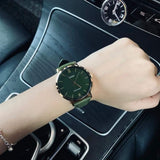 CASIO GENERAL MTP-VT01GL-3BUDF GREEN LEATHER MEN'S WATCH