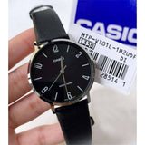 Casio General Black Leather Strap Men Watch MTP-VT01L-1B2UDF-P