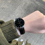 Casio General Black Dial And Leather Strap Unisex Watch MTP-VT01L-1BUDF-P
