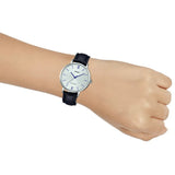 Casio General Silver Dial Black Leather Strap Unisex Watch MTP-VT01L-7B1UDF-P