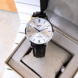 Casio General Silver Dial Black Leather Strap Unisex Watch MTP-VT01L-7B1UDF-P