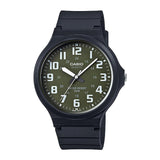 CASIO GENERAL MW-240-3BVDF-P QUARTZ BLACK RESIN MEN'S WATCH