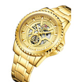 NAVIFORCE NF9186 G/G GOLD STAINLESS STEEL BRACELET MEN'S WATCH