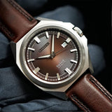 Citizen Series 8 Automatic Brown Leather Strap Men Watch NB6011-11W