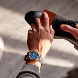 Citizen Series 8 Automatic Blue Dial Leather Strap Men Watch NB6012-18L