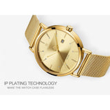 NAVIFORCE NF3008G G/G GOLD MESH STRAP MEN'S WATCH