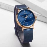 NAVIFORCE NF3008G RG/BE BLUE MESH STRAP MEN'S WATCH