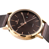 NAVIFORCE NF3008G RG/CE BROWN MESH STRAP MEN'S WATCH