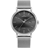 NAVIFORCE NF3008G S/B SILVER MESH STRAP MEN'S WATCH