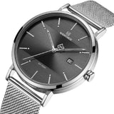 NAVIFORCE NF3008G S/B SILVER MESH STRAP MEN'S WATCH
