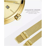 NAVIFORCE NF3008L G/G GOLD MESH STRAP UNISEX'S WATCH