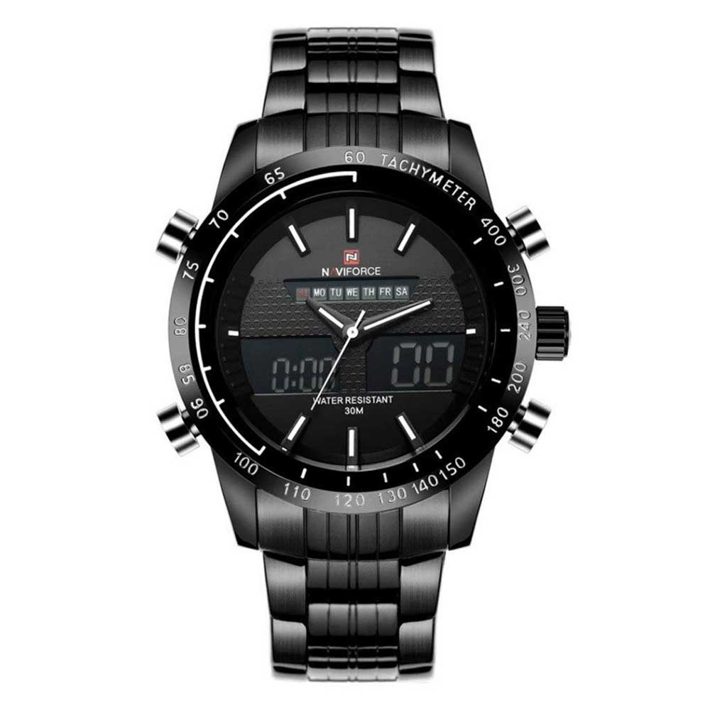 NAVIFORCE NF9024 B/B/W MEN'S WATCH - H2 Hub Watches