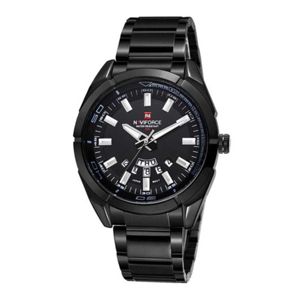 NAVIFORCE NF9038 B/B BLACK STAINLESS STEEL MEN'S WATCH - H2 Hub Watches