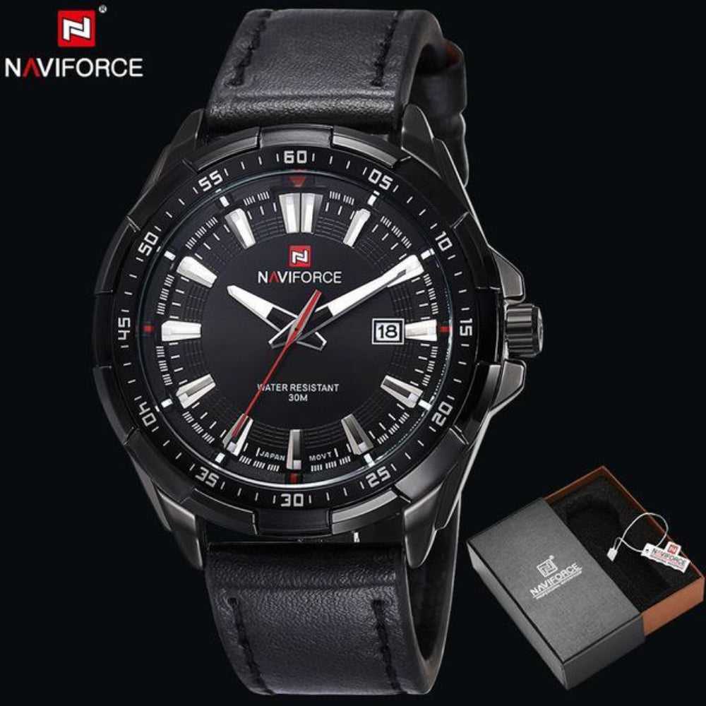 NAVIFORCE NF9056 B/B MEN'S ANALOG WATCH - H2 Hub Watches