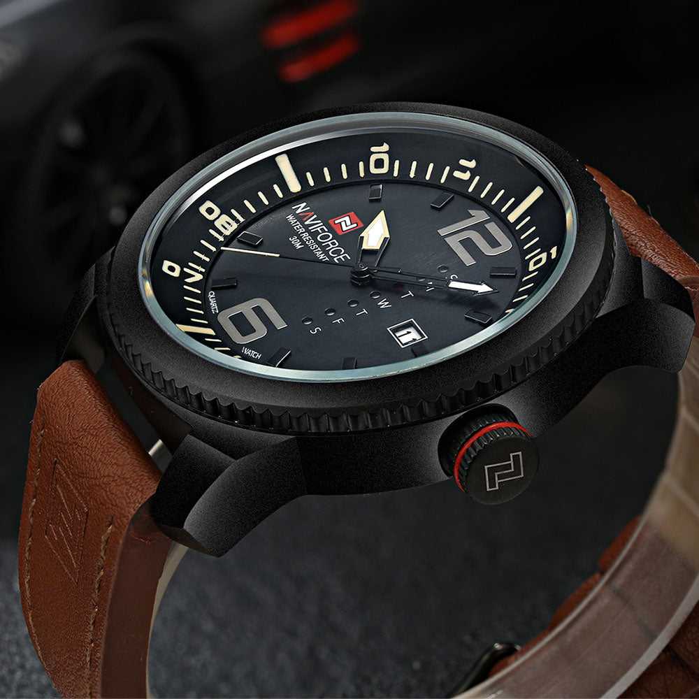 NAVIFORCE NF9063 B/Y/BN MEN'S ANALOG WATCH - H2 Hub Watches