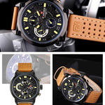NAVIFORCE NF9068L B/Y/BN MEN'S CHRONOGRAPH WATCH - H2 Hub Watches