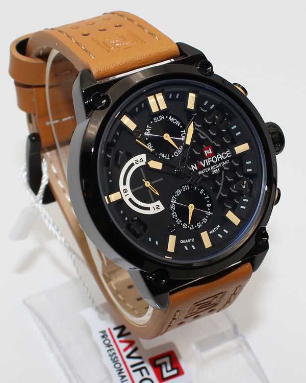 NAVIFORCE NF9068L B/Y/BN MEN'S CHRONOGRAPH WATCH - H2 Hub Watches