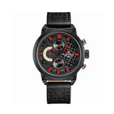 NAVIFORCE NF9068L B/R/B ANALOG LEATHER MEN'S WATCH