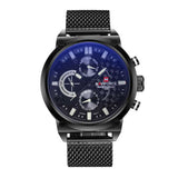 NAVIFORCE NF9068S B/W/B MEN'S CHRONOGRAPH WATCH - H2 Hub Watches
