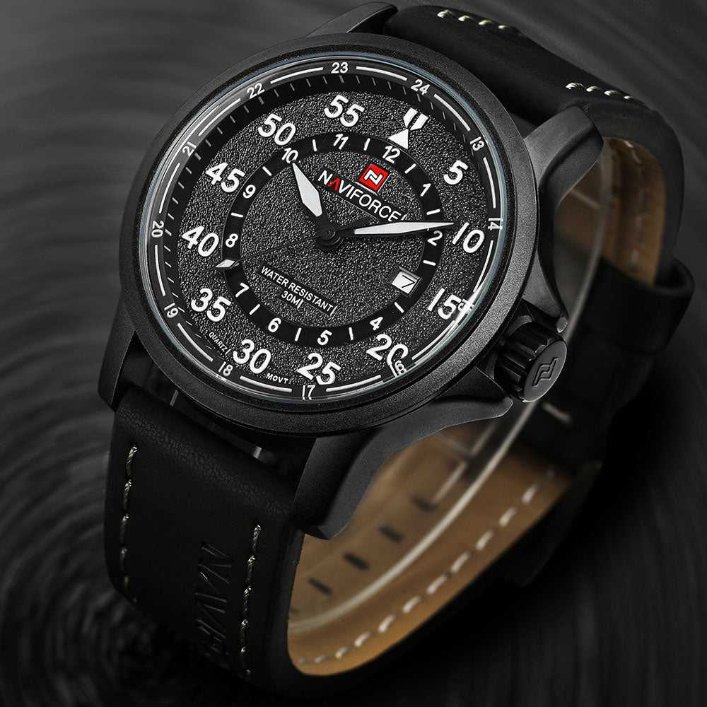 NAVIFORCE NF9076-B-W-B MEN'S ANALOG WATCH - H2 Hub Watches