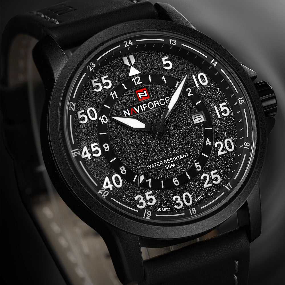 NAVIFORCE NF9076-B-W-B MEN'S ANALOG WATCH - H2 Hub Watches